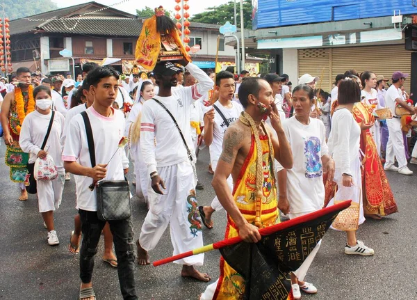 Phuket Town Tailandia Octubre 2019 Festival Vegetariano Phuket Procesión Callejera — Foto de Stock