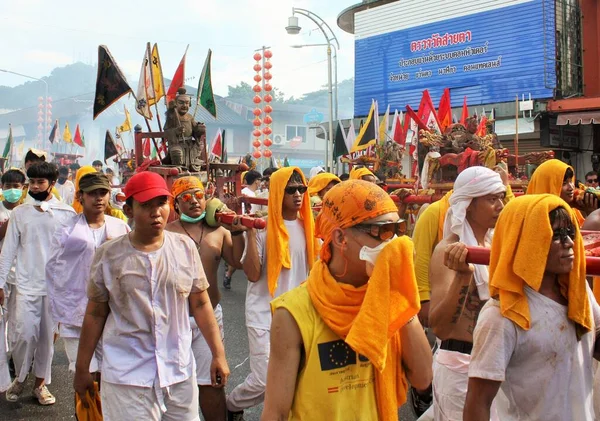 Ciudad Phuket Tailandia Octubre 2019 Festival Los Nueve Dioses Emperadores — Foto de Stock