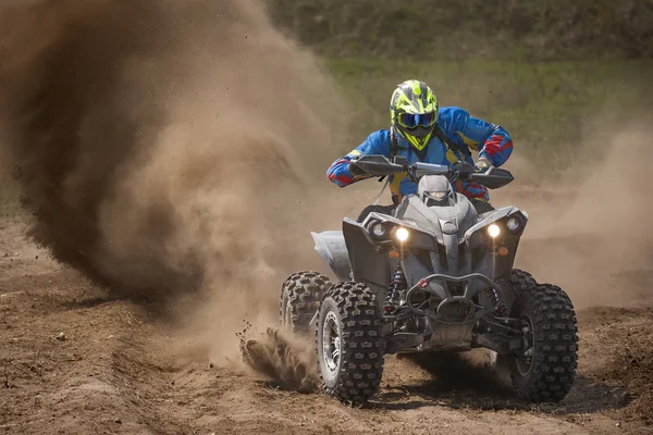 Atv Lovas Akcióban — Stock Fotó