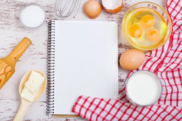 Zutaten Für Kuchen Platz Für Text — Stockfoto