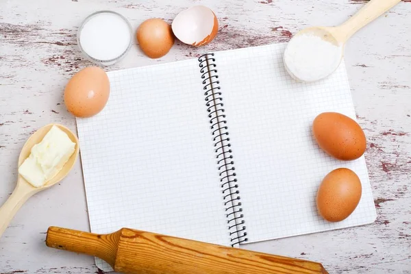 Zutaten Für Kuchen Platz Für Text — Stockfoto