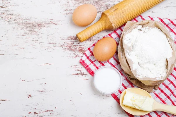 Zutaten Für Kuchen Platz Für Text — Stockfoto