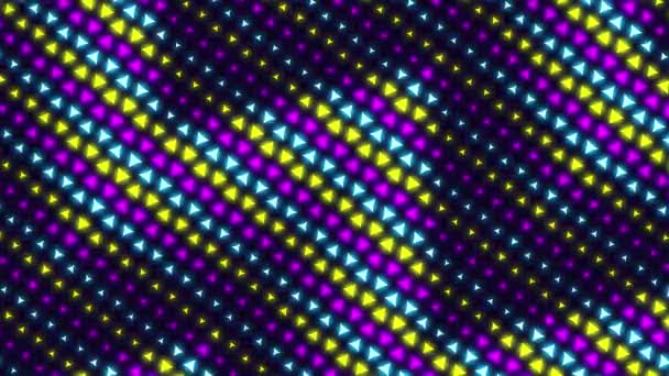 80S Old School Neon Retro Wave Pattern Looped Animated Abstract — Stock Video