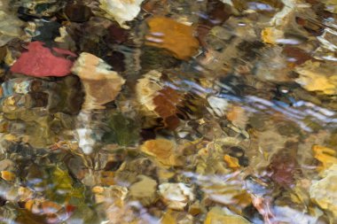Suyun altındaki renkli taşlar.