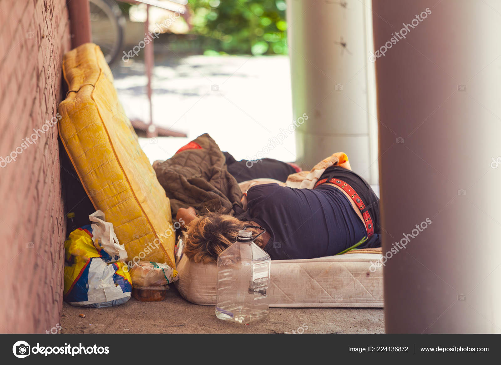 Homeless Person Sleeping Mattress Stock Photo Image By C avid32 Homeless Person Sleeping Mattress Stock Photo Image By C avid32