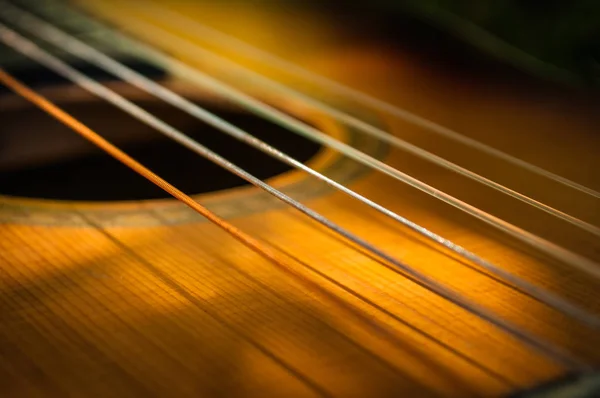 stock image Guitar strings with beautiful sunlight