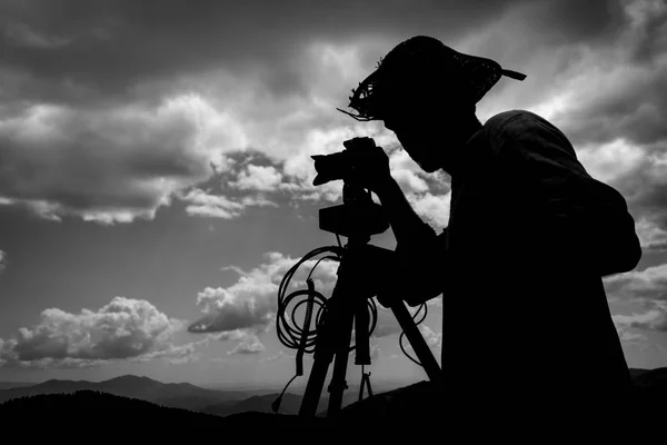 Photographer or Videographer silhouette