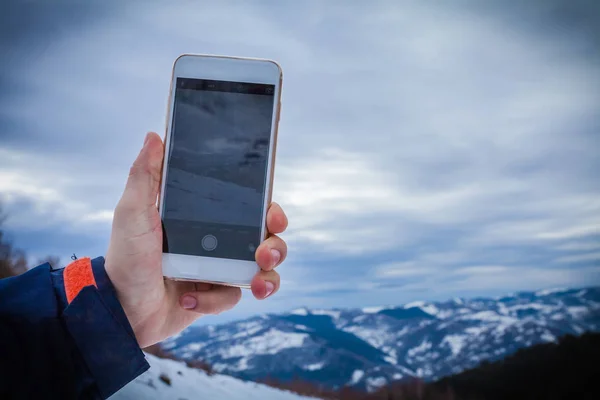 Kışın Smartphone kullanarak