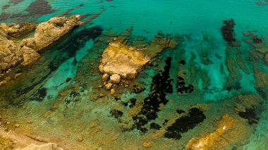 Mayorka İspanya kıyılarının havadan görünüşü