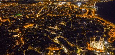Palma de Mallorca İspanya Katedrali 'nin havadan görünüşü