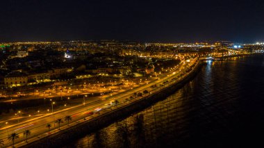 Palma de Mallorca İspanya Katedrali 'nin havadan görünüşü