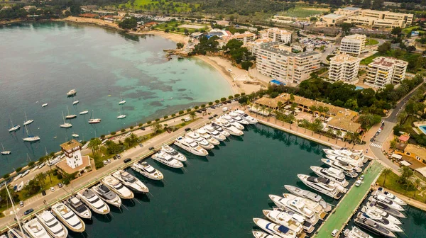 Luchtfoto Van Jachthaven Portals Nous Majorca Spanje — Stockfoto