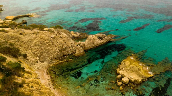 Vue Aérienne Côte Majorque Espagne — Photo