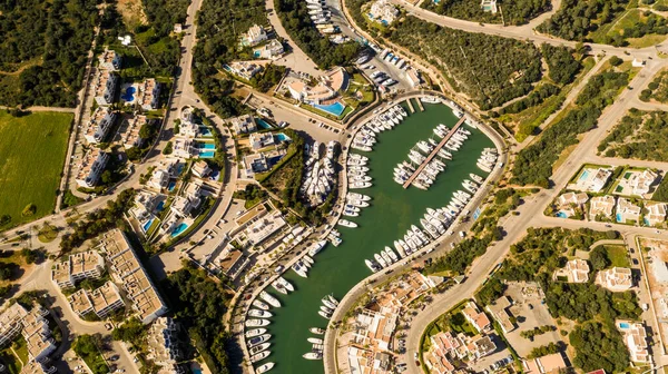 Vanuit Lucht Uitzicht Baai Haven Van Cala Dor Majorca Spanje — Stockfoto