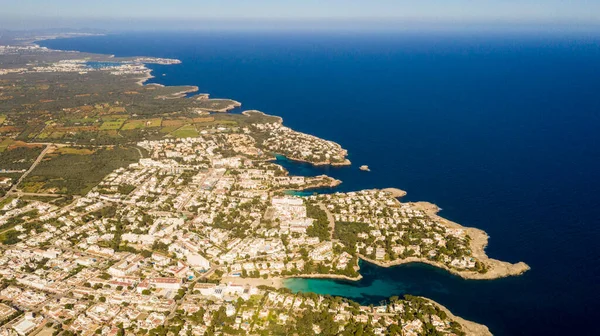 Vista Aérea Golfo Porto Cala Dor Maiorca Espanha — Fotografia de Stock
