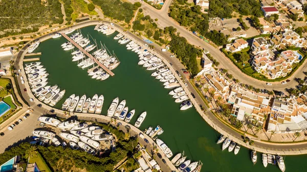 Vanuit Lucht Uitzicht Baai Haven Van Cala Dor Majorca Spanje — Stockfoto