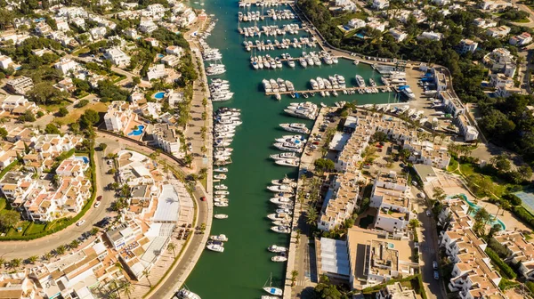 Vanuit Lucht Uitzicht Baai Haven Van Cala Dor Majorca Spanje — Stockfoto