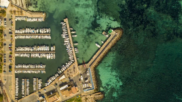 Vista Aérea Ciudad Puerto Colonia Sant Jordi Mallorca España —  Fotos de Stock