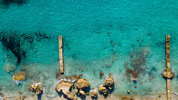 Aerial View Breakwater Coast Majorca Spain — Stock Photo, Image