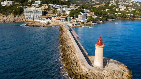 Bovenaanzicht Baai Haven Van Andratx Majorca Spanje Stockfoto