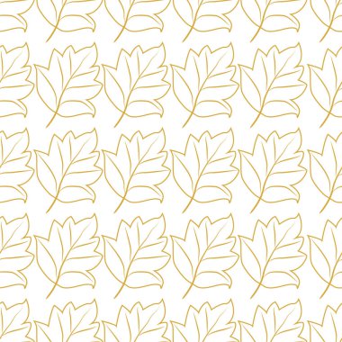 Kusursuz akçaağaç yaprağı deseni. Sonbahar vektör arkaplanı. Paket kağıdı, duvar kağıdı, kumaş baskısı için düz biçim illüstrasyonu.