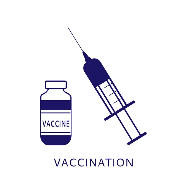 Icono Línea Inyección Sobre Fondo Blanco Medicamentos Vacuna Jeringa Aguja — Archivo Imágenes Vectoriales