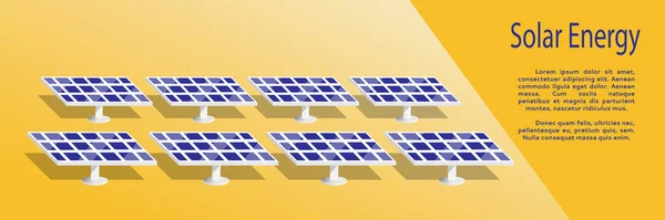 Centrais Solares Conceito Alternativo Energia Solar Verde Renovável Ilustração Vetorial — Vetor de Stock