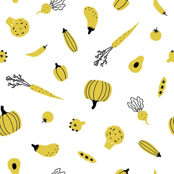 Sevimli sarı sebze — Stok Vektör