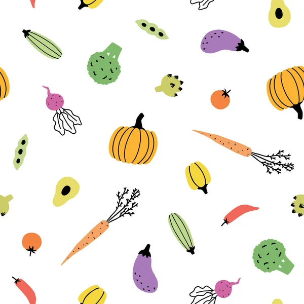 Cute vegetable background. — Stock Vector