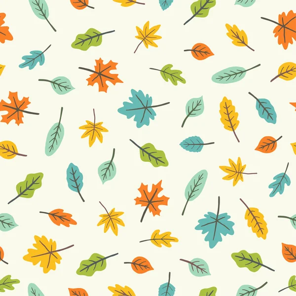 Прекрасні листя. Барвистий безшовний візерунок . — стоковий вектор