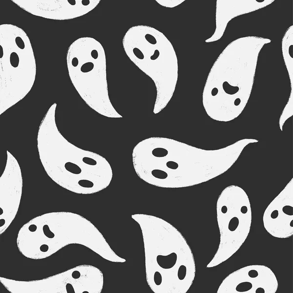 Fantasmas dibujados a mano divertidos . — Vector de stock