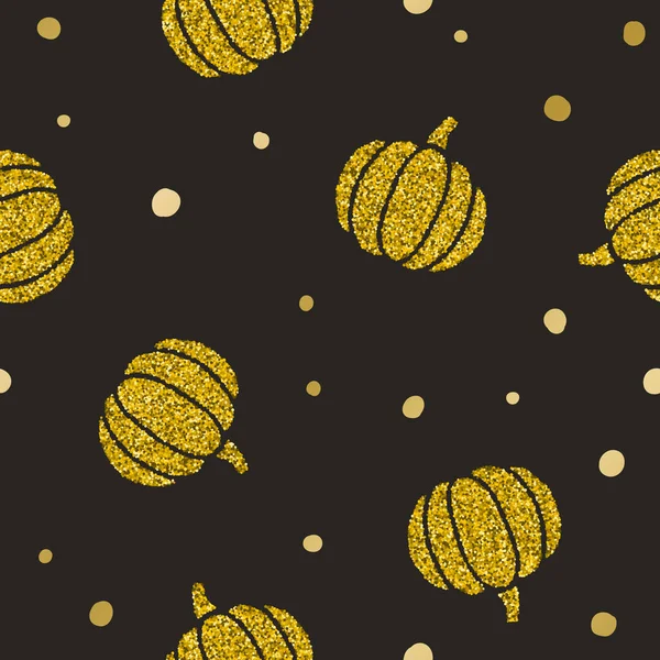 Paillettes d'or citrouilles . — Image vectorielle