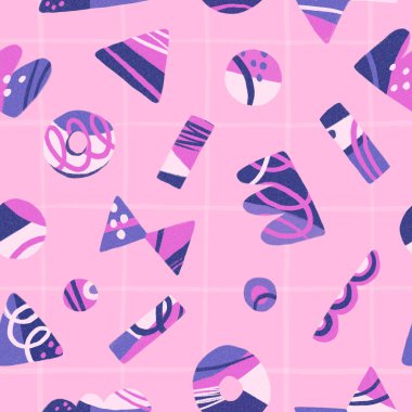 Sevimli soyut renk bloğu dikişsiz desen. 