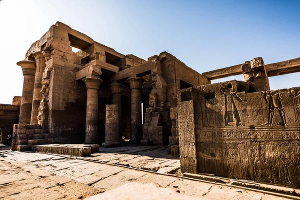 Egito Nil Com Ombo Templo Templo Com Ombo Templo Nilo — Fotografia de Stock