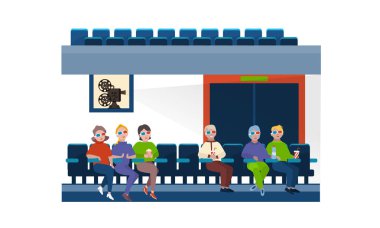 İnsanlar, seyirci, sinema salonu koltuklarda, tiyatro salonu.