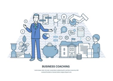 İş koçluğu. Eğitim, öğretim iş adamları, iş arkadaşları, ortakları Şirket.