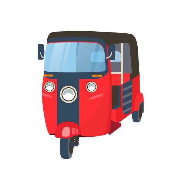 Tradicional modo tailandés de transporte tuk tuk. Transporte de personas . — Vector de stock