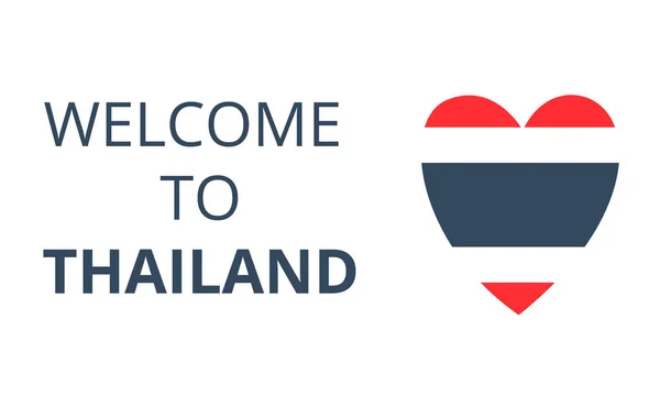 Willkommen in Thailand. Element für Banner, Flyer, Broschüre, Einladungskarte. — Stockvektor