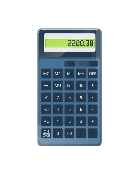 Πολύχρωμα μηχανικών αριθμομηχανή για μαθηματικούς υπολογισμούς. Αξεσουάρ για την εργασία, το σχολείο. — Διανυσματικό Αρχείο