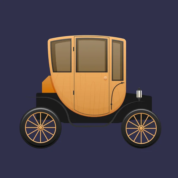 最初美しい古典的なレトロの電気自動車、高級アイテム. — ストックベクタ