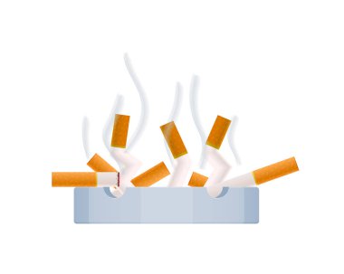 Sağlıklı yaşam, Sigara, sigara izmariti kül tablası içinde mücadele.