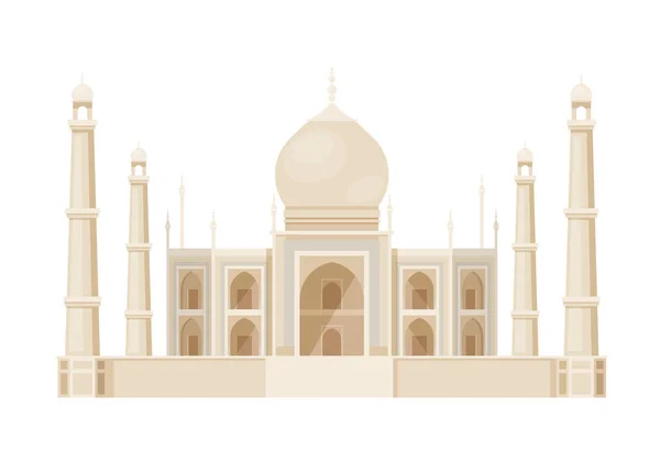 Geleneksel eski bina, Taj Mahal'ı Hindistan, Simgesel Yapı. — Stok Vektör