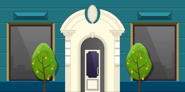 Dış kafe Vitrini, bina, cephe butik binanın mağaza.