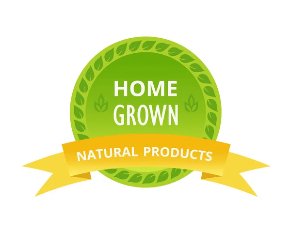 Eco-friendly natural products, farm, home grown, biological labels, tags, stickers. — Stock Vector