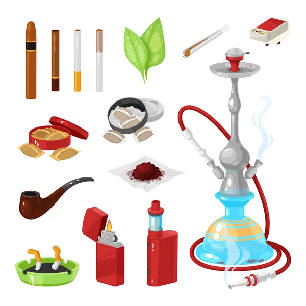 Sigara ve kötü alışkanlıkları kümesi. Puro, Sigara, cigarillos, ateş.