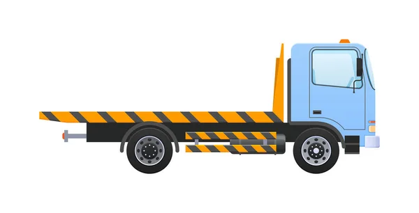 Φορτηγό ρυμούλκησης με εξοπλισμένη βαρούλκο, ανυψωτική πλατφόρμα μεταφοράς. — Διανυσματικό Αρχείο