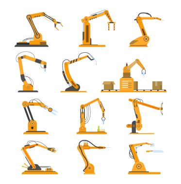 Form kol robotlar, robotik ekipman, fabrika makinaları Endüstri/sanayii donatımı.