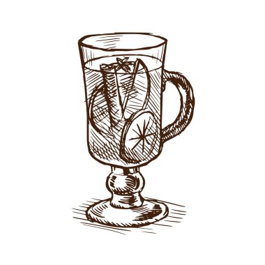 Kırmızı şarap, tarçın, limon ile mulled şarap ve alkollü içki.
