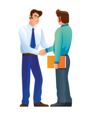 Ortağı ile iletişimi bir iş tişörtlü adam meslektaşım.