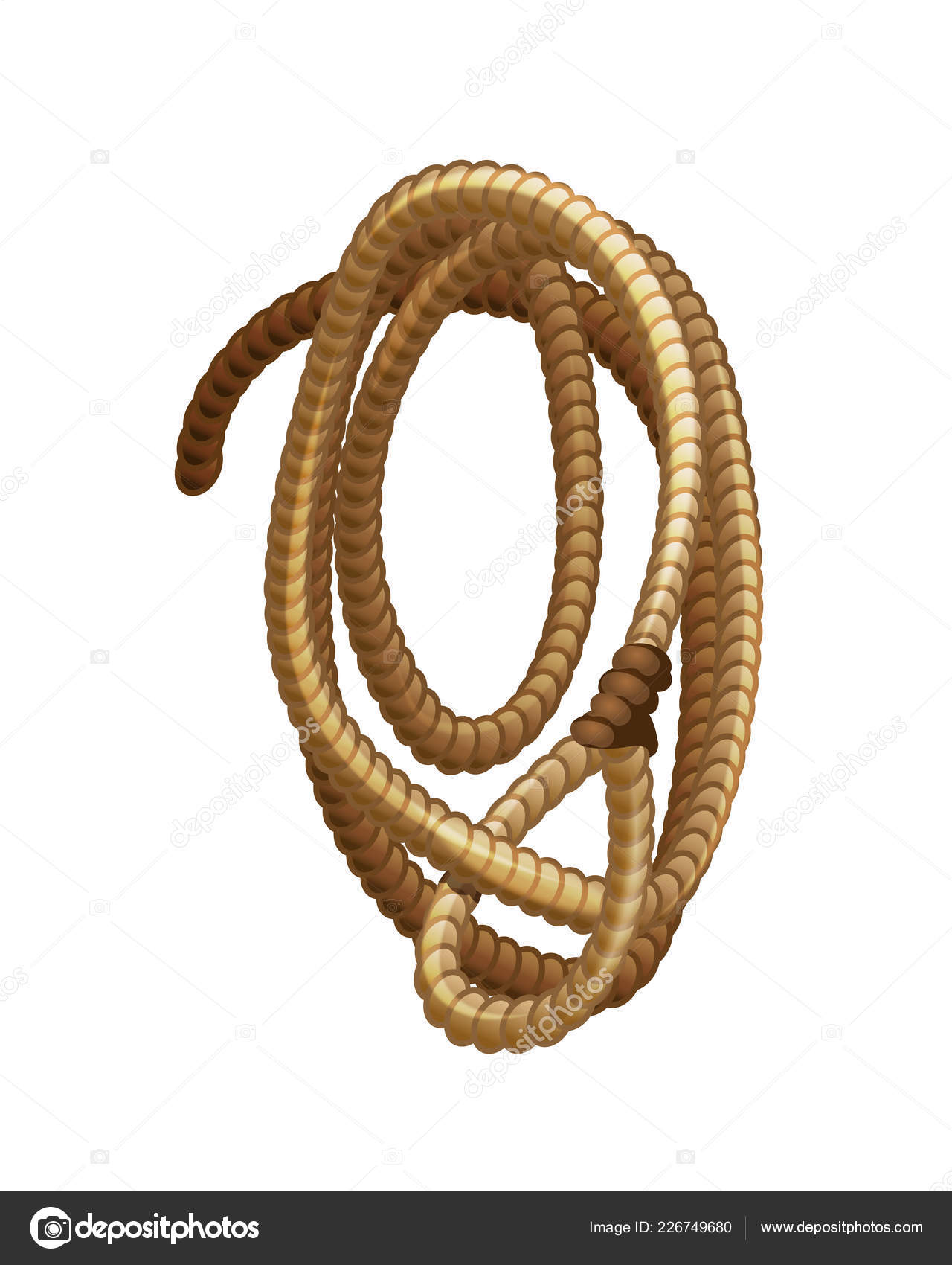 Element of the wild west, lasso rope for cowboys. Stock Vector by ©ideyweb  226749680